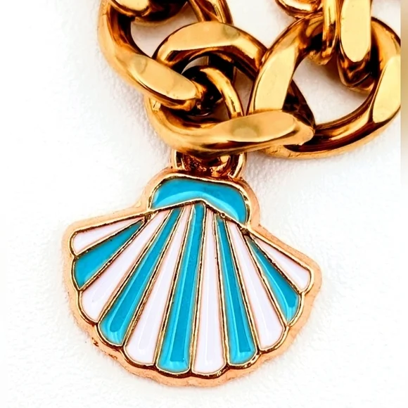 NWOT FabuLove Beach Bliss Gold Charm Bracelet - Picture 3 of 15